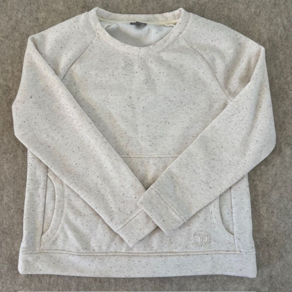 T by Talbots M Textured Terry Crewneck Pullover - Nep Heather